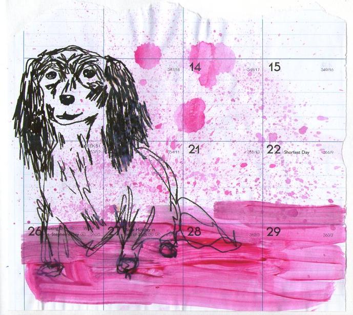 Dog in Pink. 