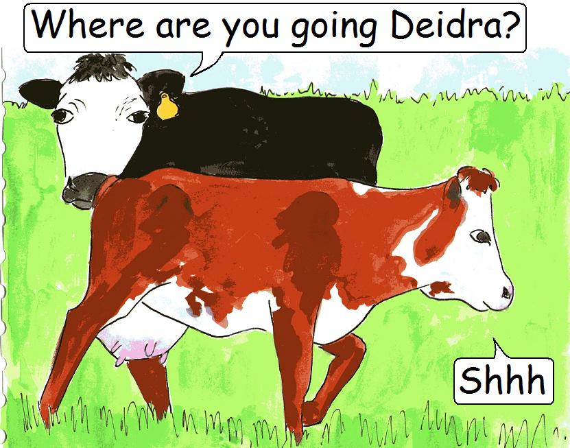 'Where are you going Deidra?' Coming soon on Violet's Veg*n e-Comics