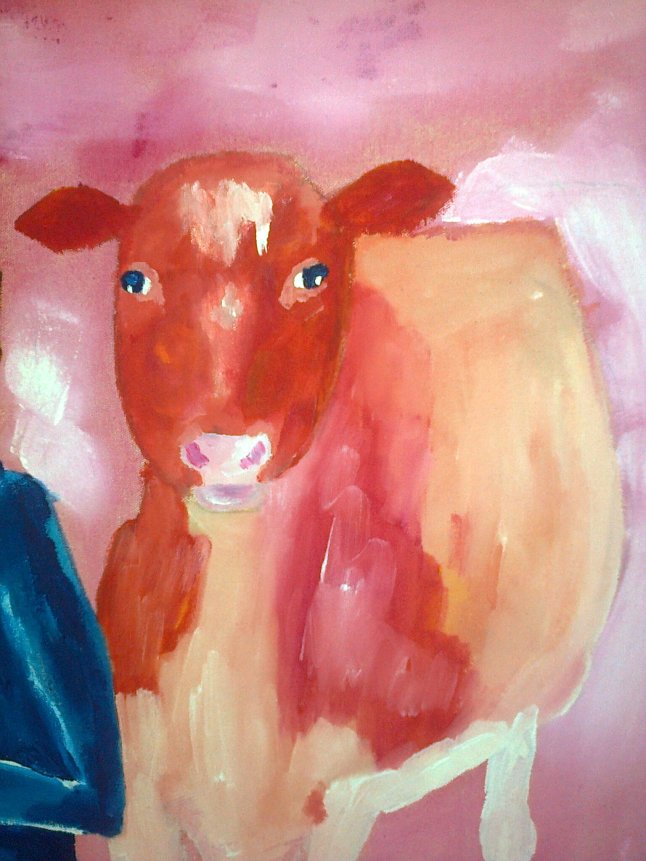 orange cow