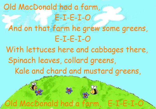vegan nursery rhymes