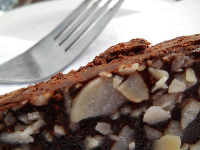 Infinity Foods cafe raw chocolate cake