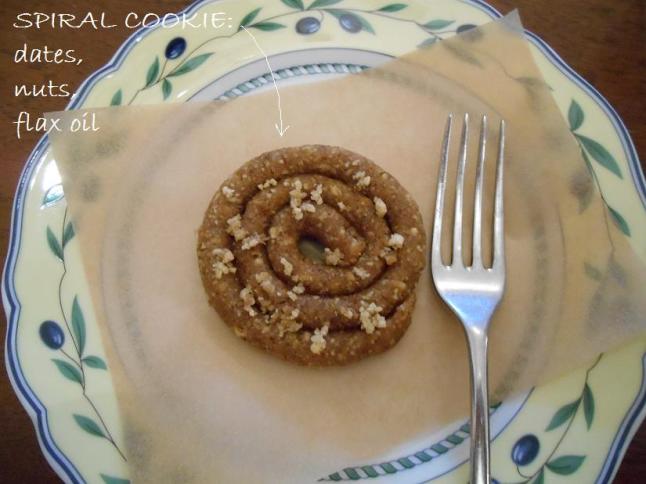 raw spiral cookie