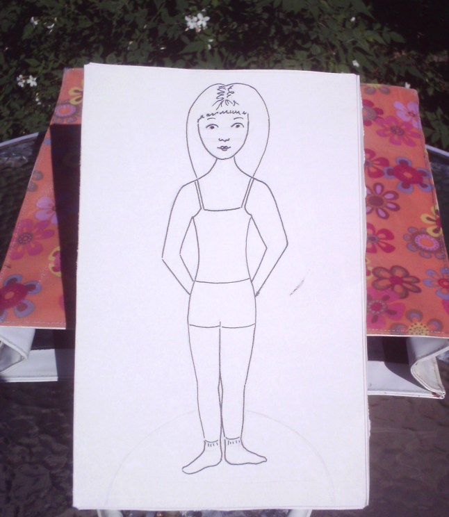 First draw a picture of Renee in her underwear