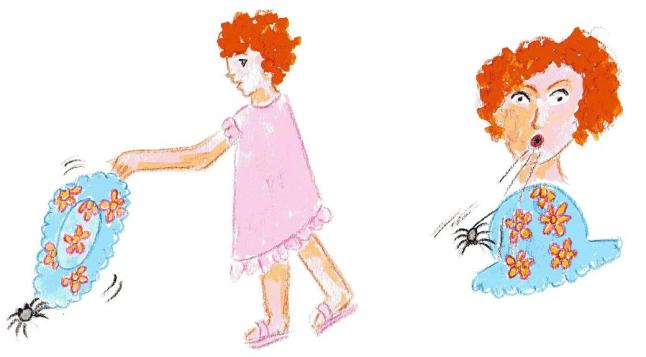 spider in my shower cap