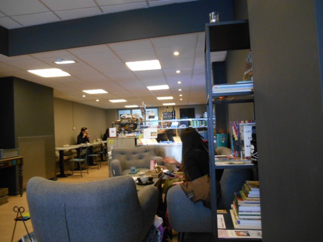 More interiors at Vegaverso, with books and comfy chairs