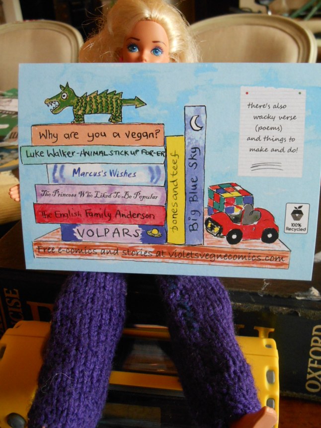 postcards 2 Babs with behind a card