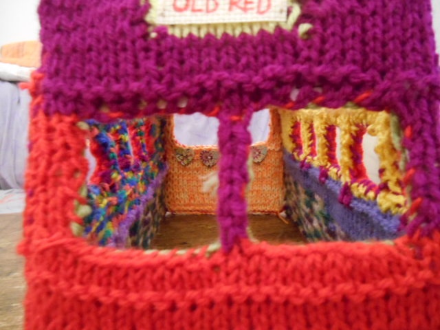knitted model bus