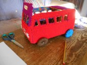 knitted model bus