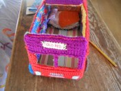 knitted model bus