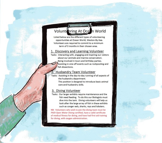 voluntary jobs at the aquarium