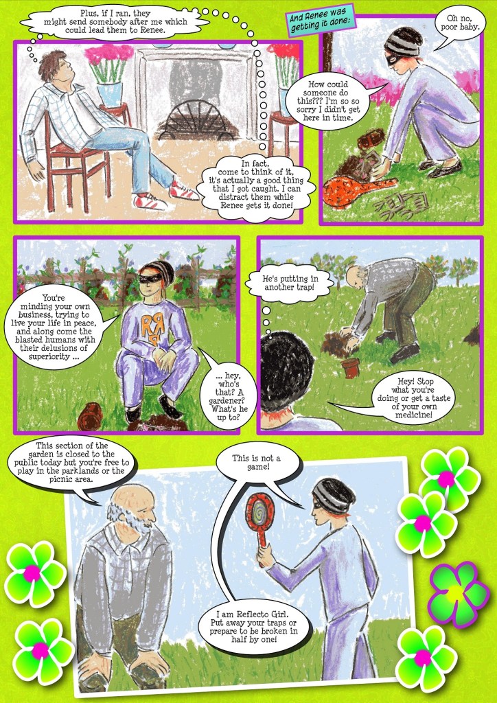 vegan superhero Reflecto Girl