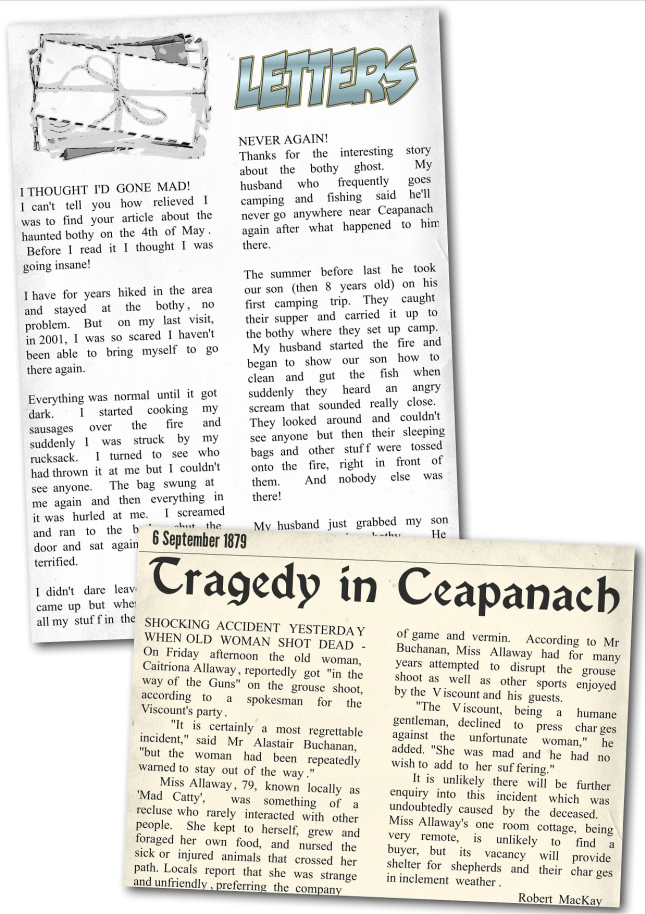 Vegan children's story letters in the newspaper.  Tragedy in Ceapanach.