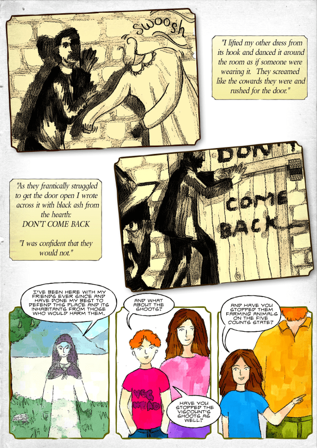 vegan ghost story comic for kids