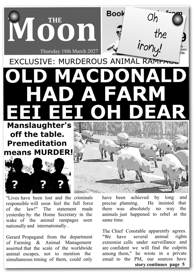 dark satirical vegan graphic novel