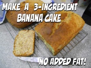 make a vegan 3-ingredient banana cake