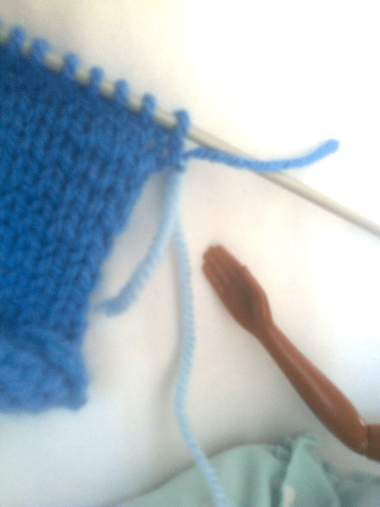 knitting vegan comicbook character doll