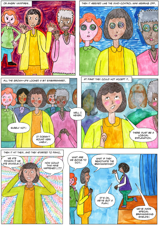 funny vegan children's comic