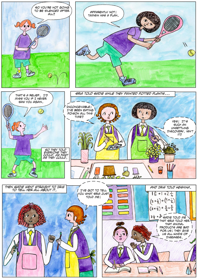 funny vegan children's comic