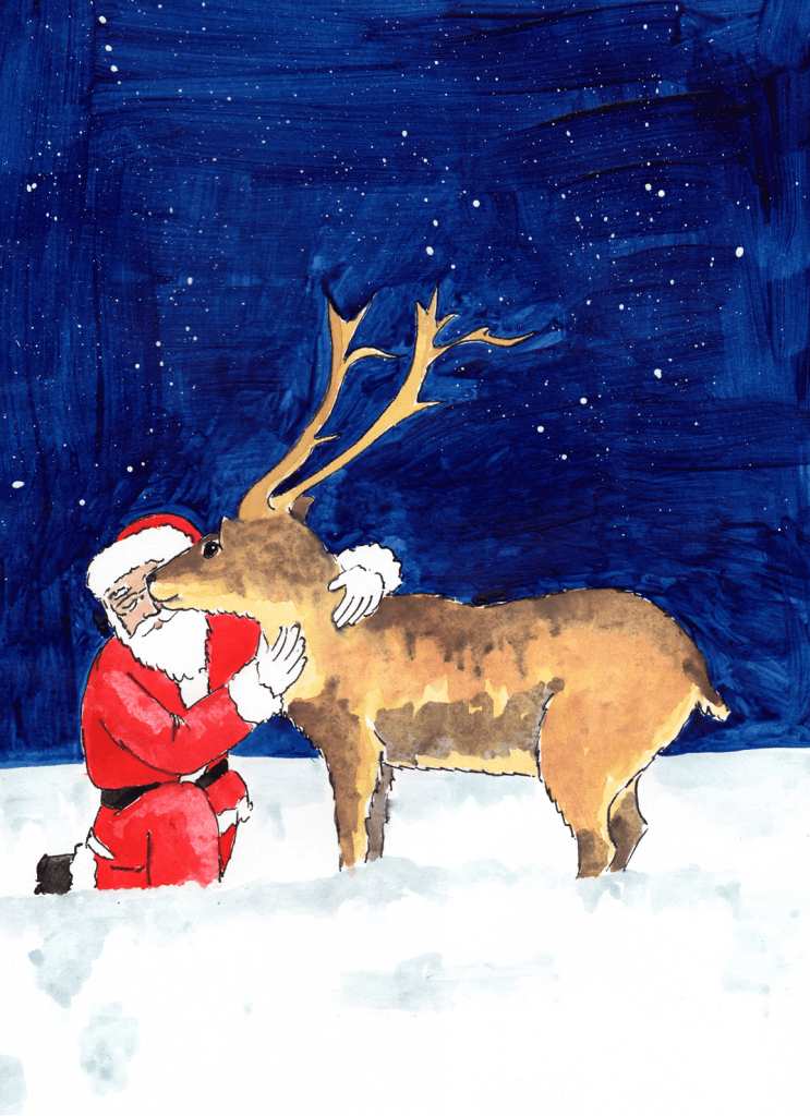 Father Christmas in Big Blue Sky - vegan storybook