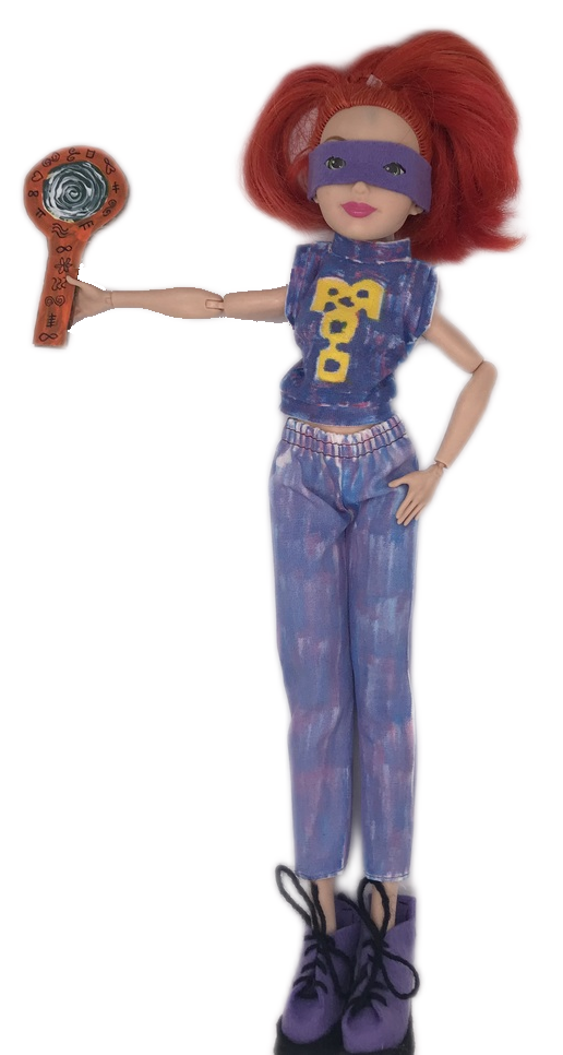 Reflecto Girl vegan superhero doll